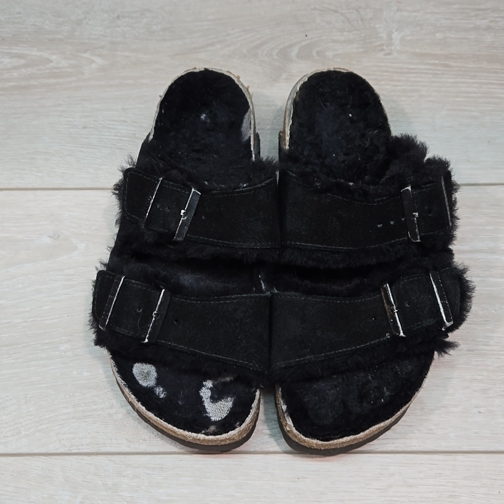 Birkenstock Women Arizona Suede Insulated lined Sandals shoes sz 38/7 - Picture 4 of 13
